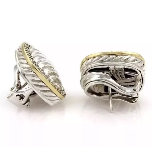 David Yurman Diamond Albion earrings - Picture 2 of 3